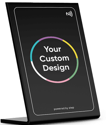 Custom-designed NFC stand for restaurant tables